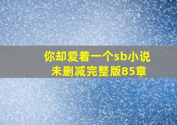 你却爱着一个sb小说 未删减完整版85章